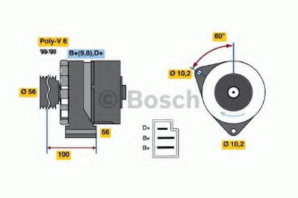 0 986 033 810 Bosch Генератор