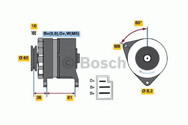 0 986 036 020 Bosch Генератор