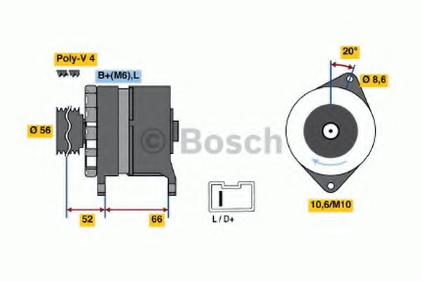 0 986 036 851 Bosch Генератор