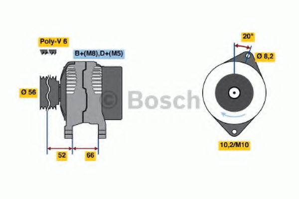0 986 038 791 Bosch Генератор