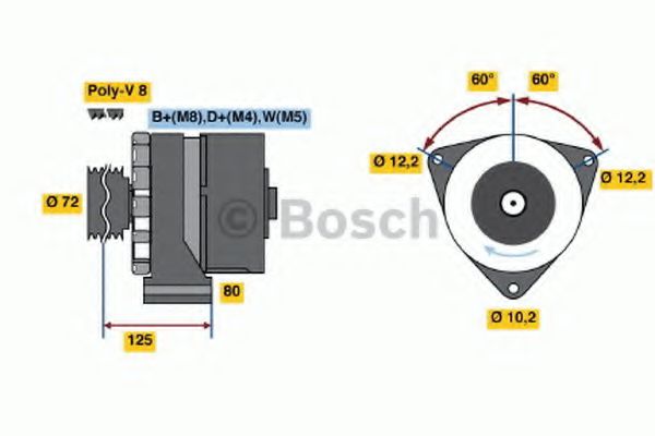 0 986 040 260 Bosch Генератор