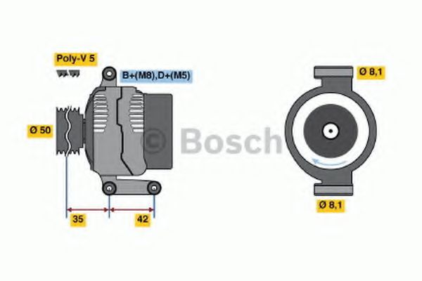 0 986 041 800 Bosch Генератор