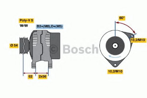 0 986 044 210 Bosch Генератор