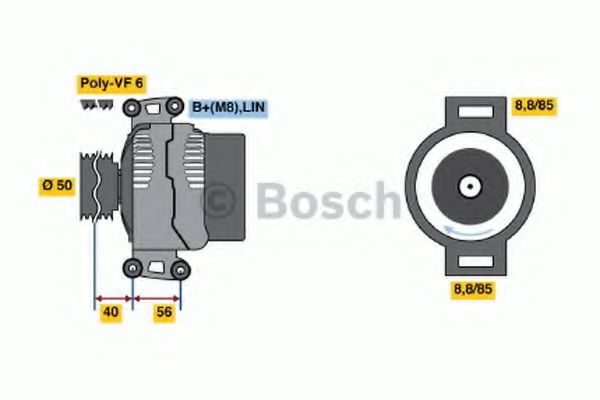 0 986 047 840 Bosch Генератор для Mercedes Sprinter