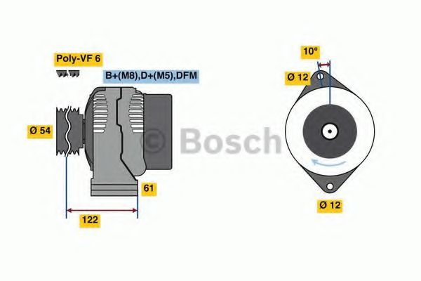 0 986 049 000 Bosch Генератор
