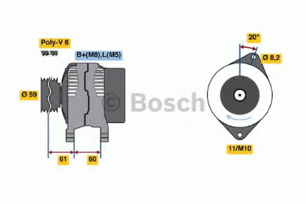 0 986 049 061 Bosch Генератор