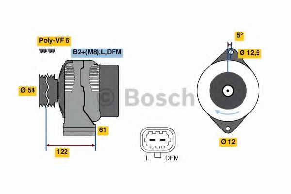 0 986 080 370 Bosch Генератор