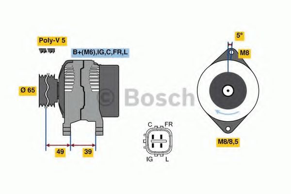0 986 080 570 Bosch Генератор