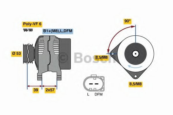 0 986 080 600 Bosch Генератор