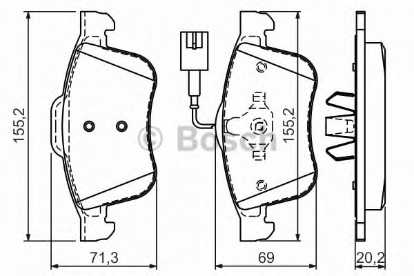 0 986 494 465 Bosch Гальмівні колодки для Alfa Romeo Giulietta