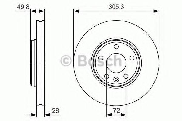 0 986 479 R93 Bosch Гальмівний диск