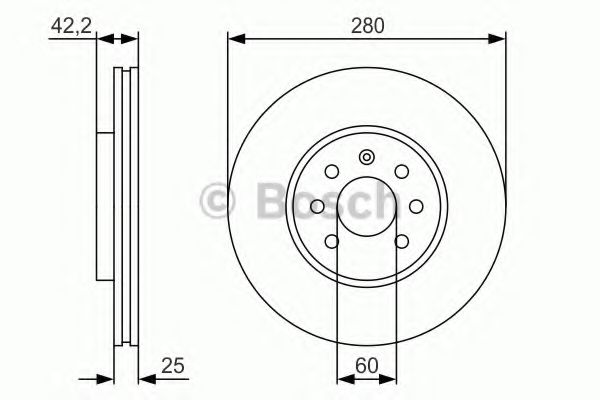 0 986 479 S55 Bosch Гальмівний диск