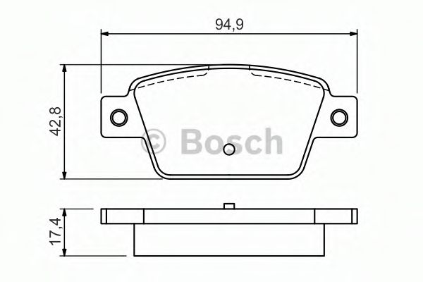 0 986 494 536 Bosch Гальмівні колодки