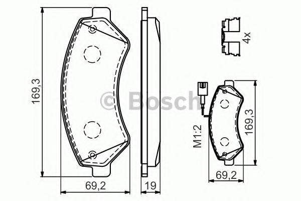 0 986 494 589 Bosch Гальмівні колодки