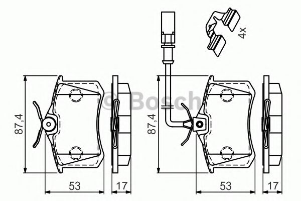 0 986 494 599 Bosch Гальмівні колодки