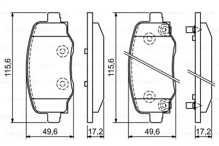 0986494930 Bosch Гальмівні колодки
