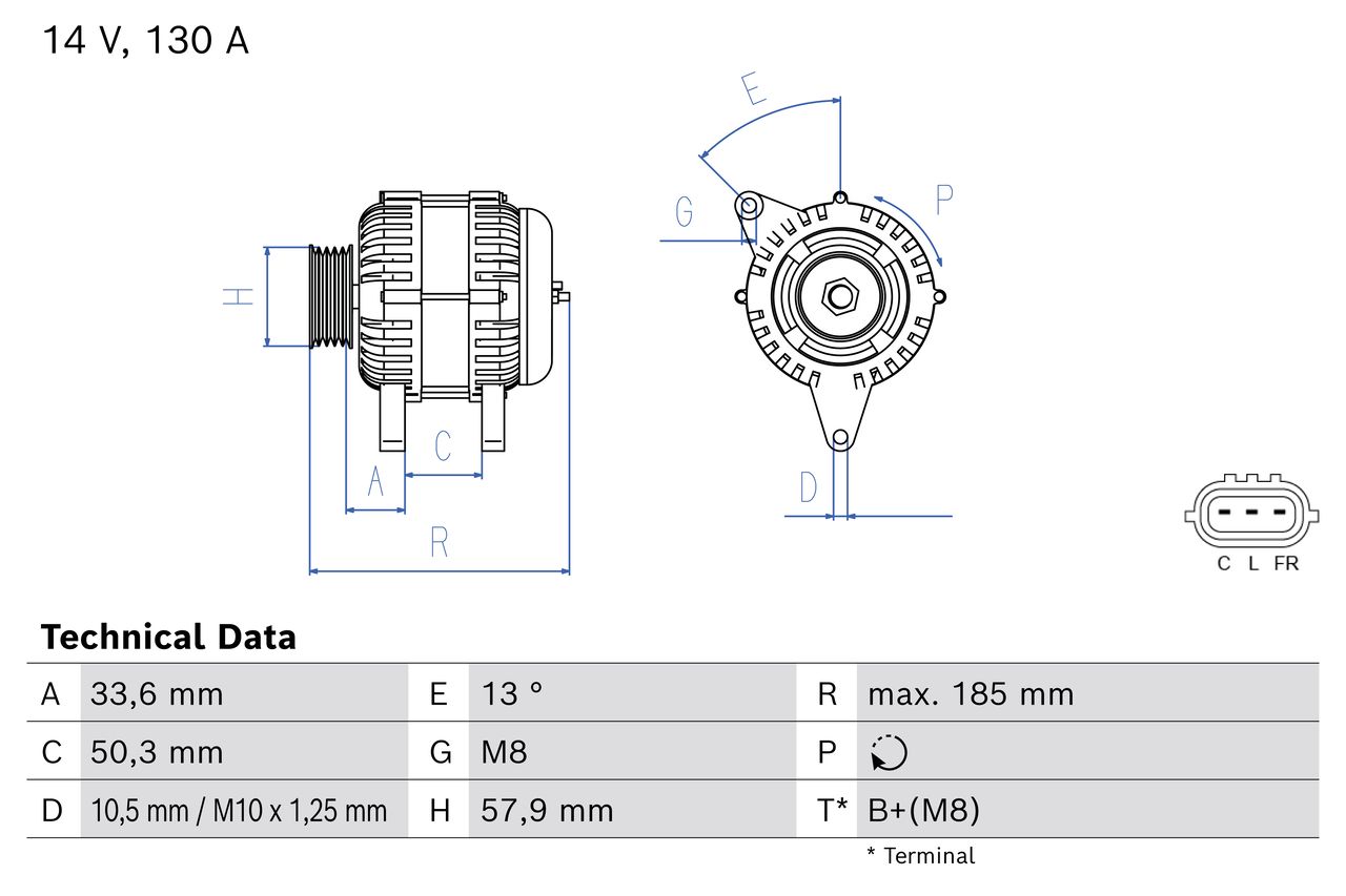 0986085610 Bosch Генератор