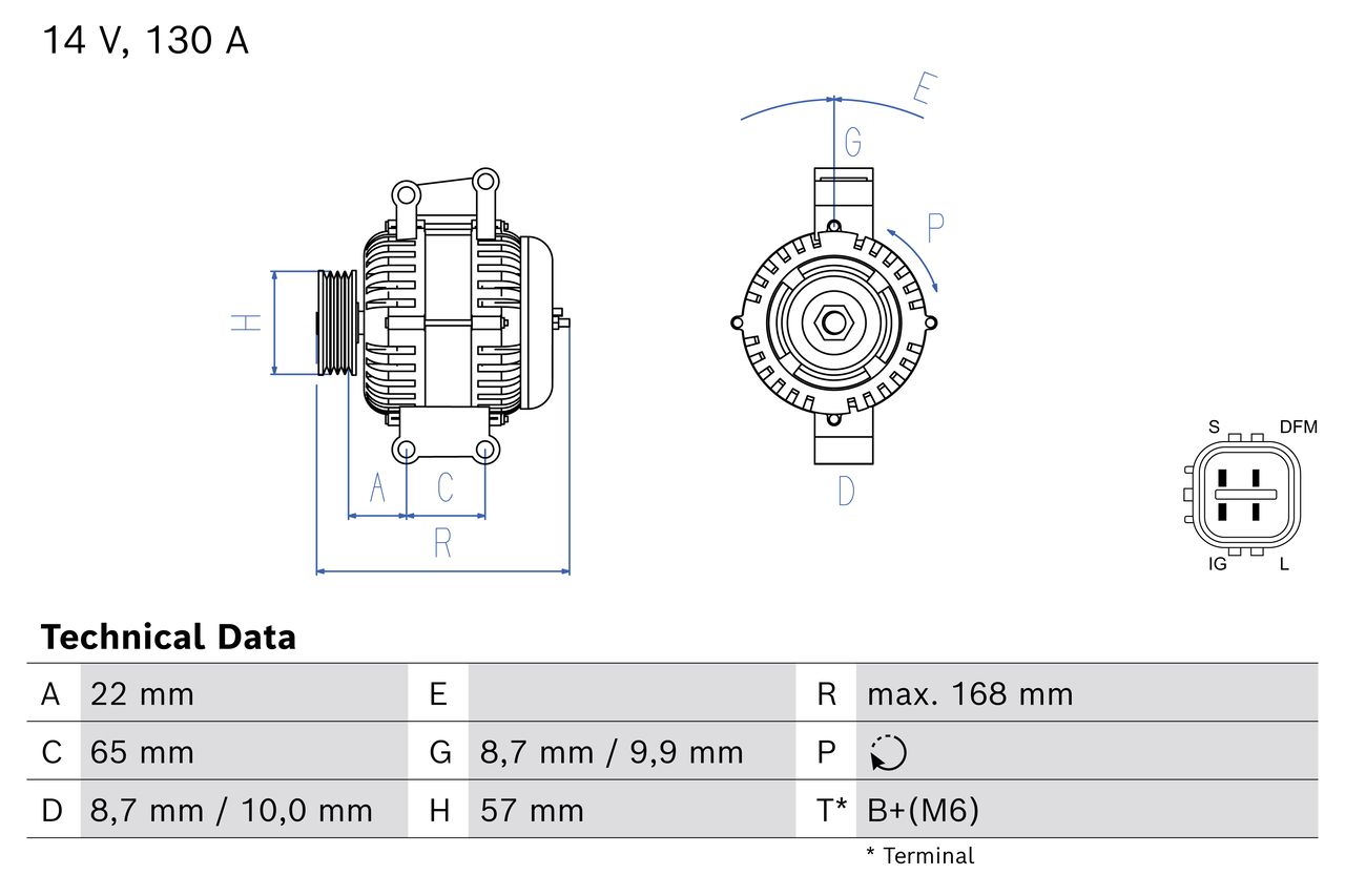 0986086740 Bosch Генератор для Toyota Land Cruiser