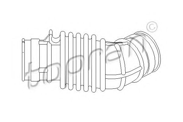 207 307 Topran Воздушный патрубок для Opel Astra