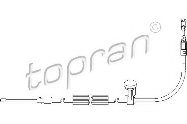 401 909 Topran Трос ручного тормоза