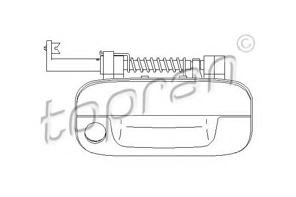722 386 Topran Ручка двери для Peugeot 406