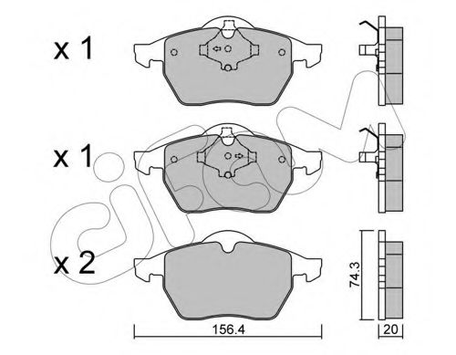 822-181-1 Cifam Гальмівні колодки