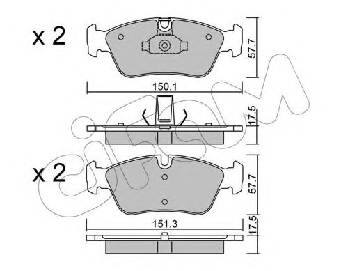 822-260-0 Cifam Гальмівні колодки для BMW 3 Series