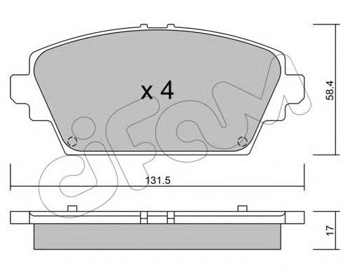 822-464-0 Cifam Гальмівні колодки