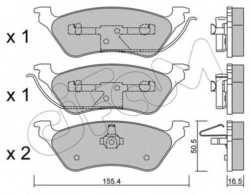 822-625-0 Cifam Гальмівні колодки для Chrysler Voyager
