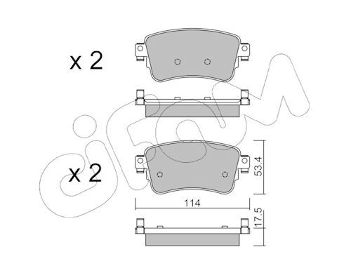82211080 Cifam Гальмівні колодки
