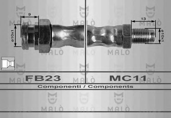 8354 Malò Тормозной шланг