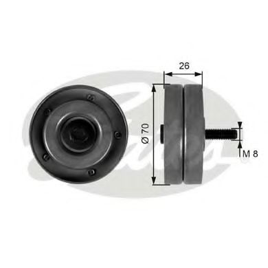 T36168 Gates Обвідний ролик поліклинового ременя для MINI Cooper