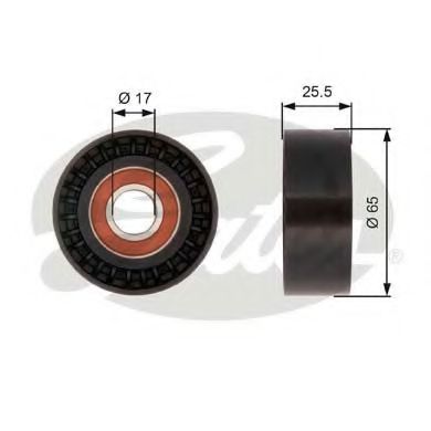 T36394 Gates Обводной ролик поликлинового ремня для Alfa Romeo 159