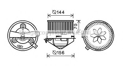 AL8137 Prasco Вентилятор салону для Alfa Romeo Giulietta