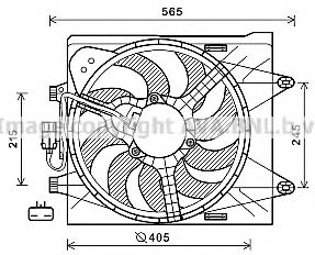 FT7604 Prasco Вентилятор системы охлаждения двигателя для Fiat Panda