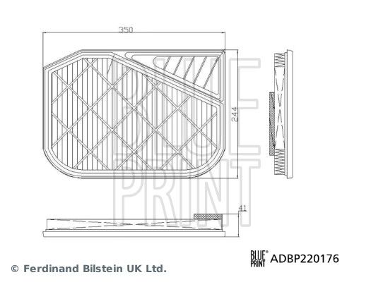 adbp220176 Blue Print Воздушный фильтр