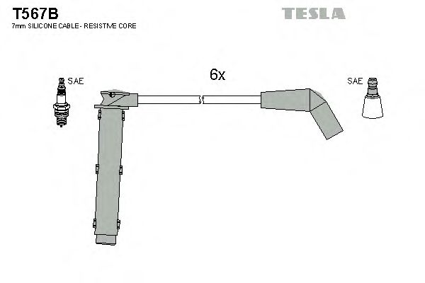 T567B Tesla Комплект дротів запалювання для Rover 800