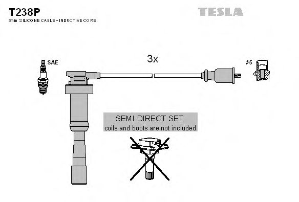 T238P Tesla Комплект проводов зажигания