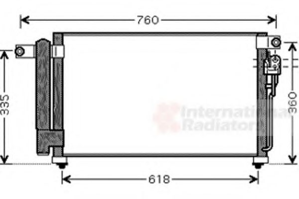 83005081 Van Wezel Радіатор кондиціонера для Kia Rio