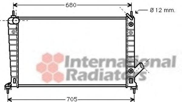 47002062 Van Wezel Радиатор охлаждения двигателя для SAAB 9-5