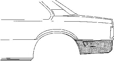 3760138 Van Wezel Крило заднє для Opel Ascona