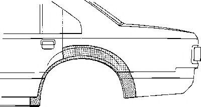 3763147 Van Wezel Крило заднє для Opel Vectra