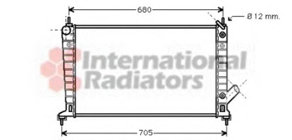 47002036 Van Wezel Радиатор охлаждения двигателя для SAAB 9-5