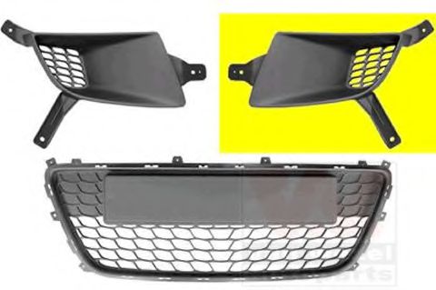8207591 Van Wezel Вентиляційна решітка бампера для Hyundai i30