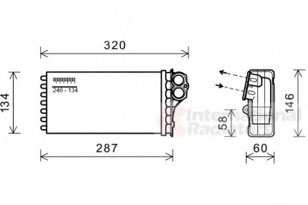 09006279 Van Wezel Радиатор печки для Citroen Xsara