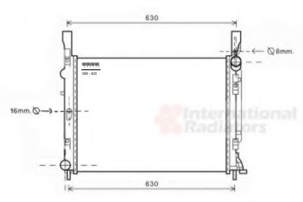 43002472 Van Wezel Радіатор охолодження двигуна для Renault Kangoo