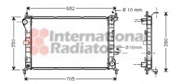 18002265 Van Wezel Радіатор охолодження двигуна для Ford Focus