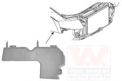 0326568 Van Wezel Кронштейн бампера для Audi A4