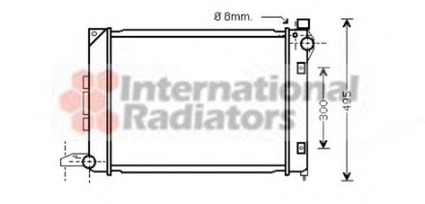 02002164 Van Wezel Радіатор охолодження двигуна для Land Rover Freelander