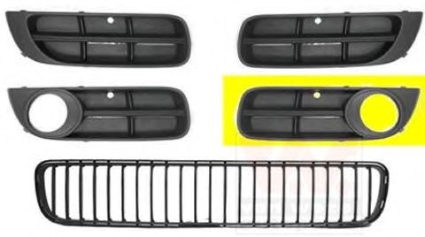 7627593 Van Wezel Вентиляционная решетка бампера для Skoda Fabia